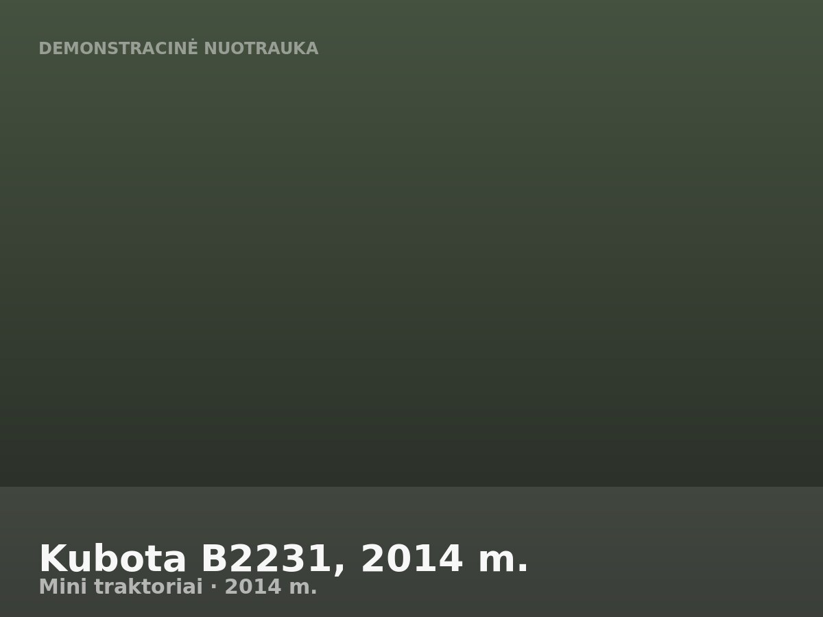 Kubota B2231, 2014 m.
