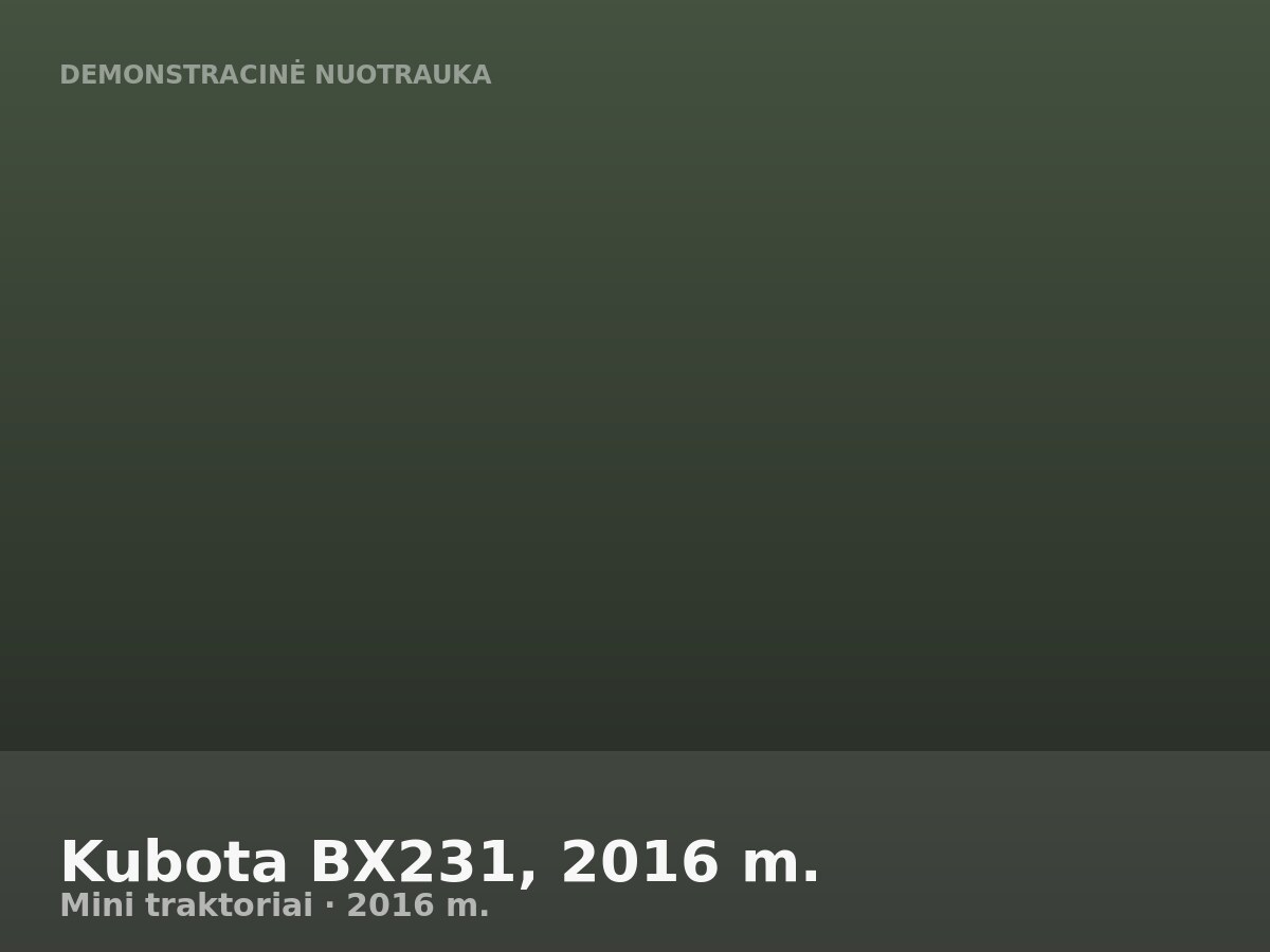 Kubota BX231, 2016 m.