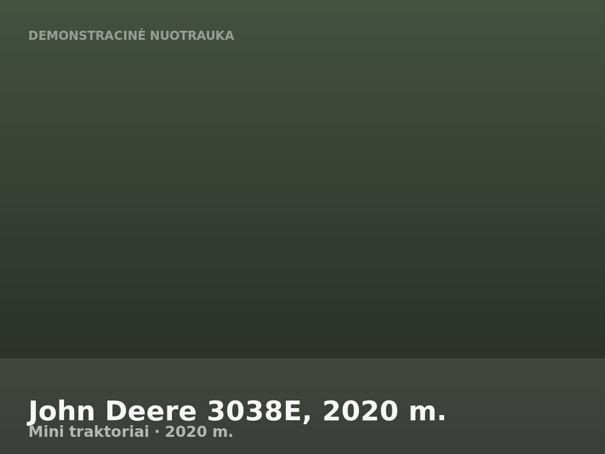 John Deere 3038E, 2020 m.