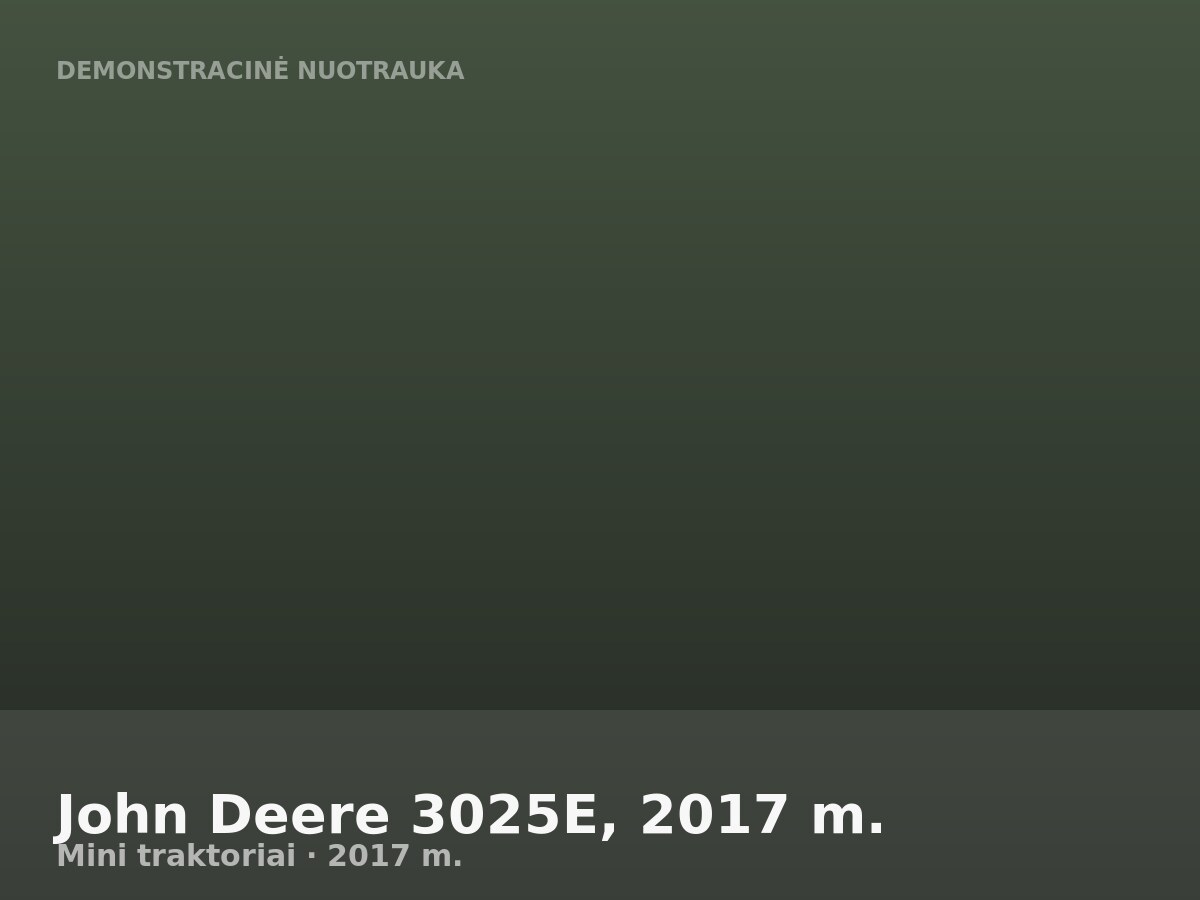 John Deere 3025E, 2017 m.