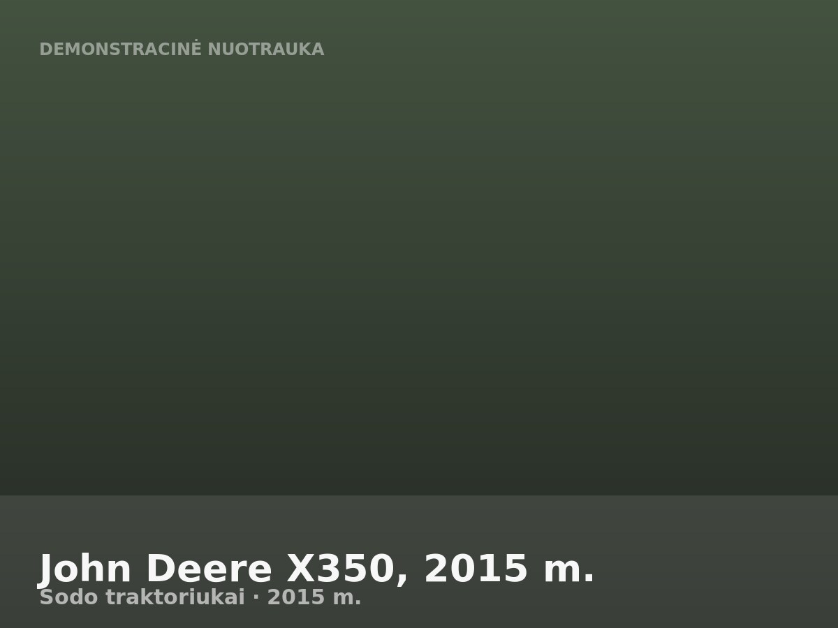John Deere X350, 2015 m.