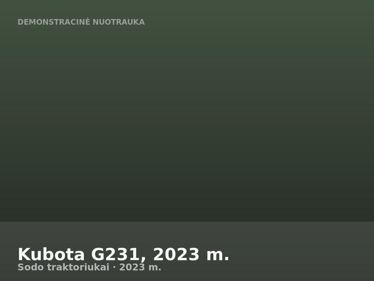 Kubota G231, 2023 m.