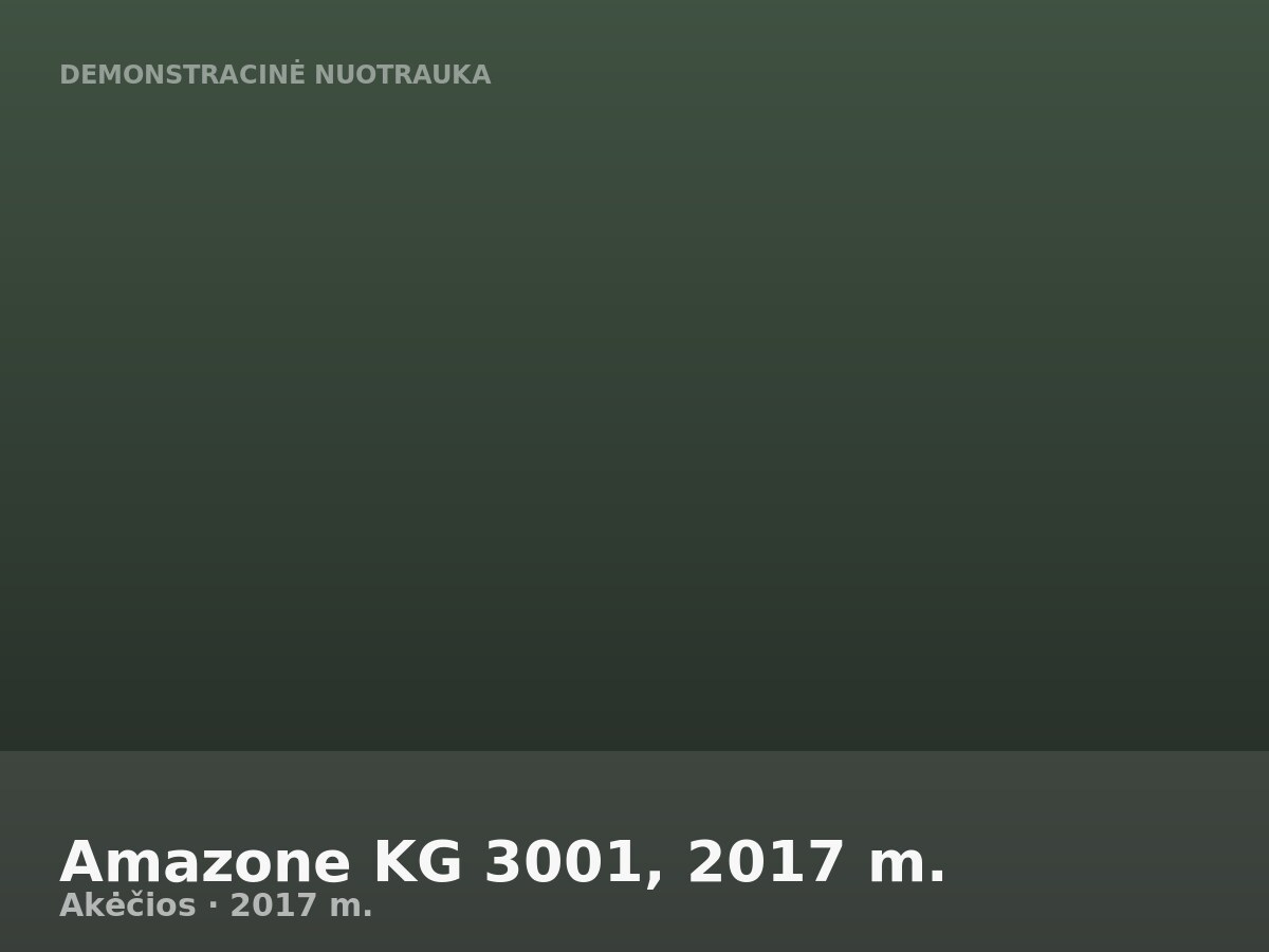 Amazone KG 3001, 2017 m.
