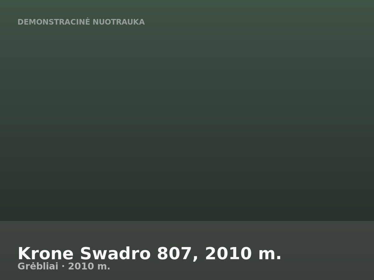 Krone Swadro 807, 2010 m.