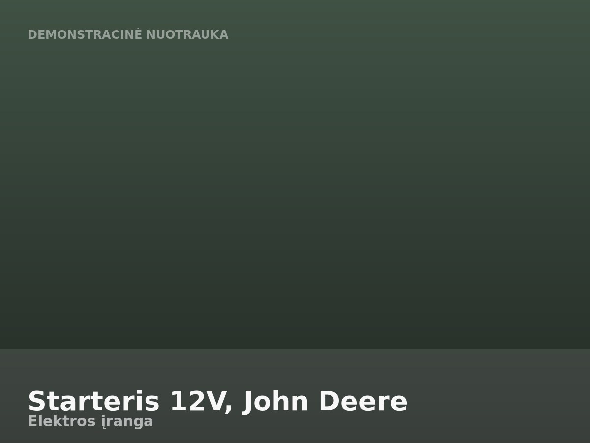 Starteris 12V, John Deere