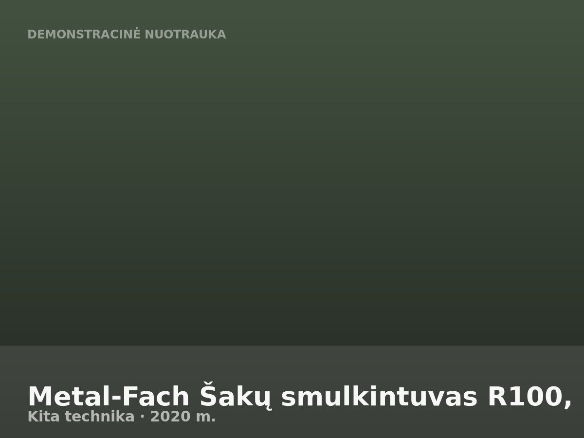 Metal-Fach Šakų smulkintuvas R100, 2020 m.