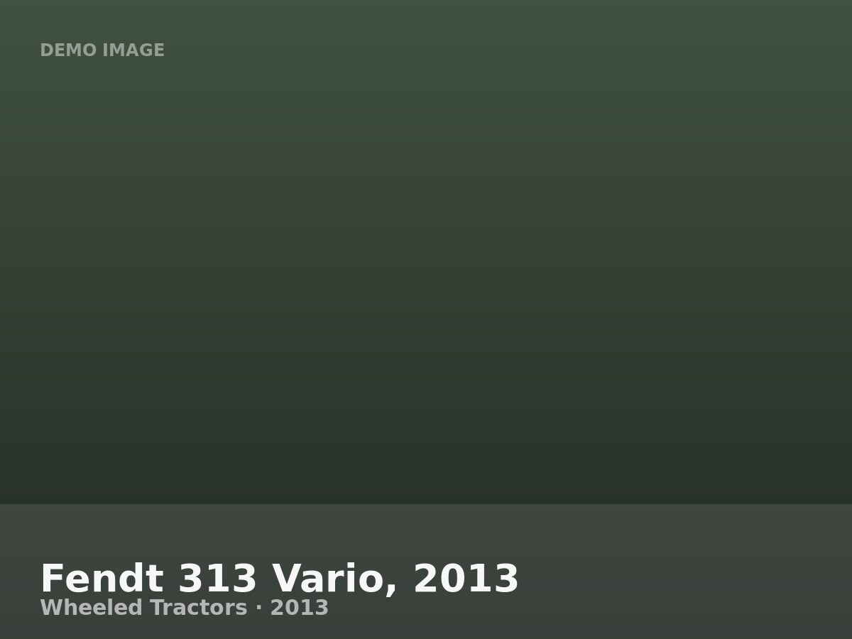 Fendt 313 Vario, 2013