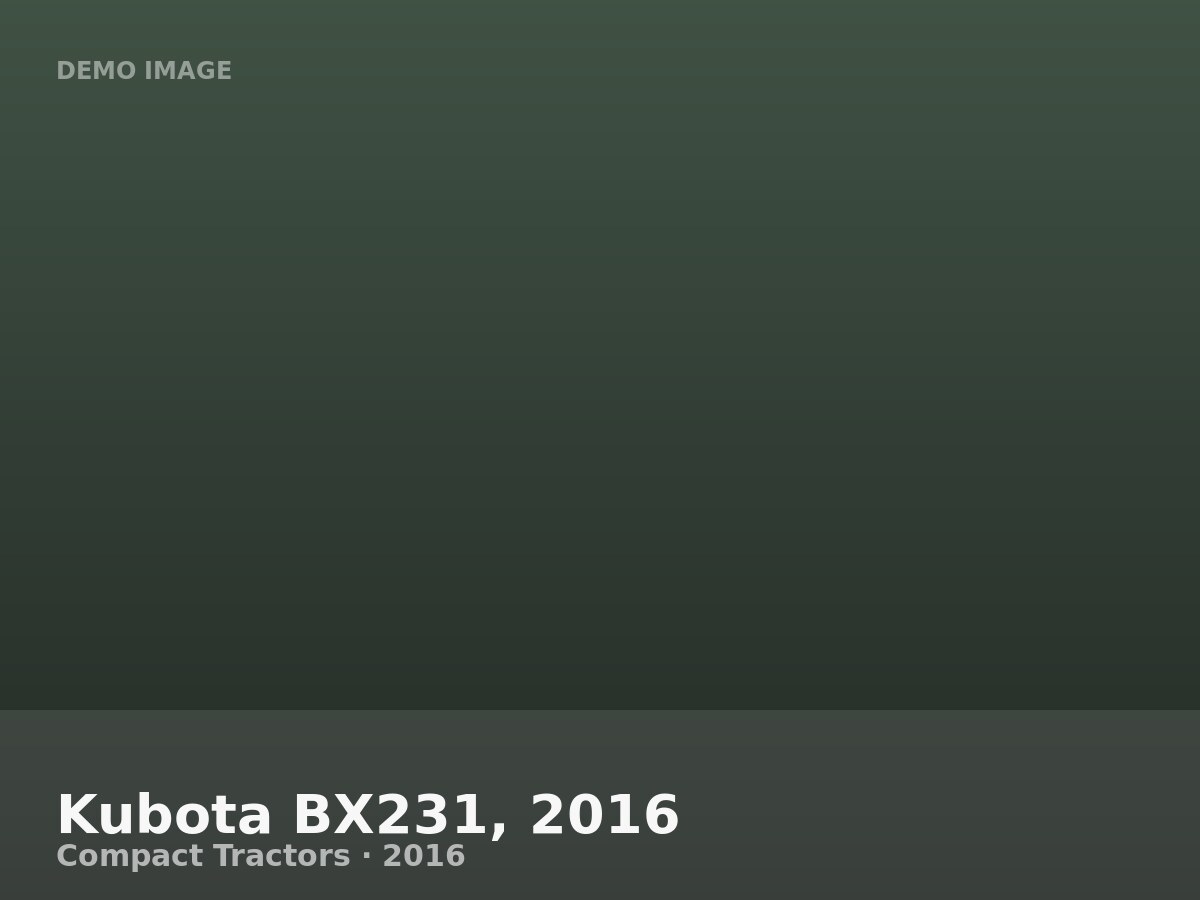 Kubota BX231, 2016