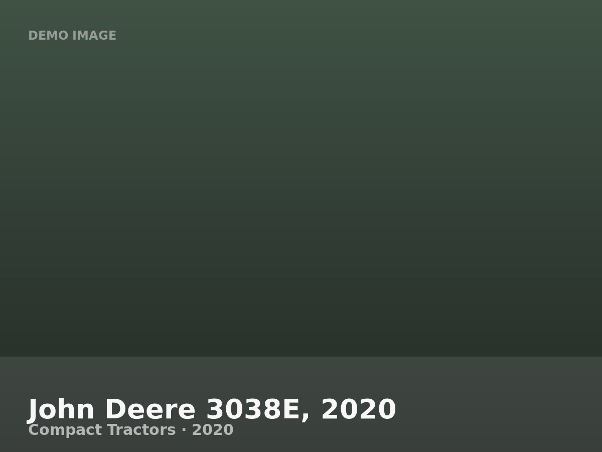 John Deere 3038E, 2020