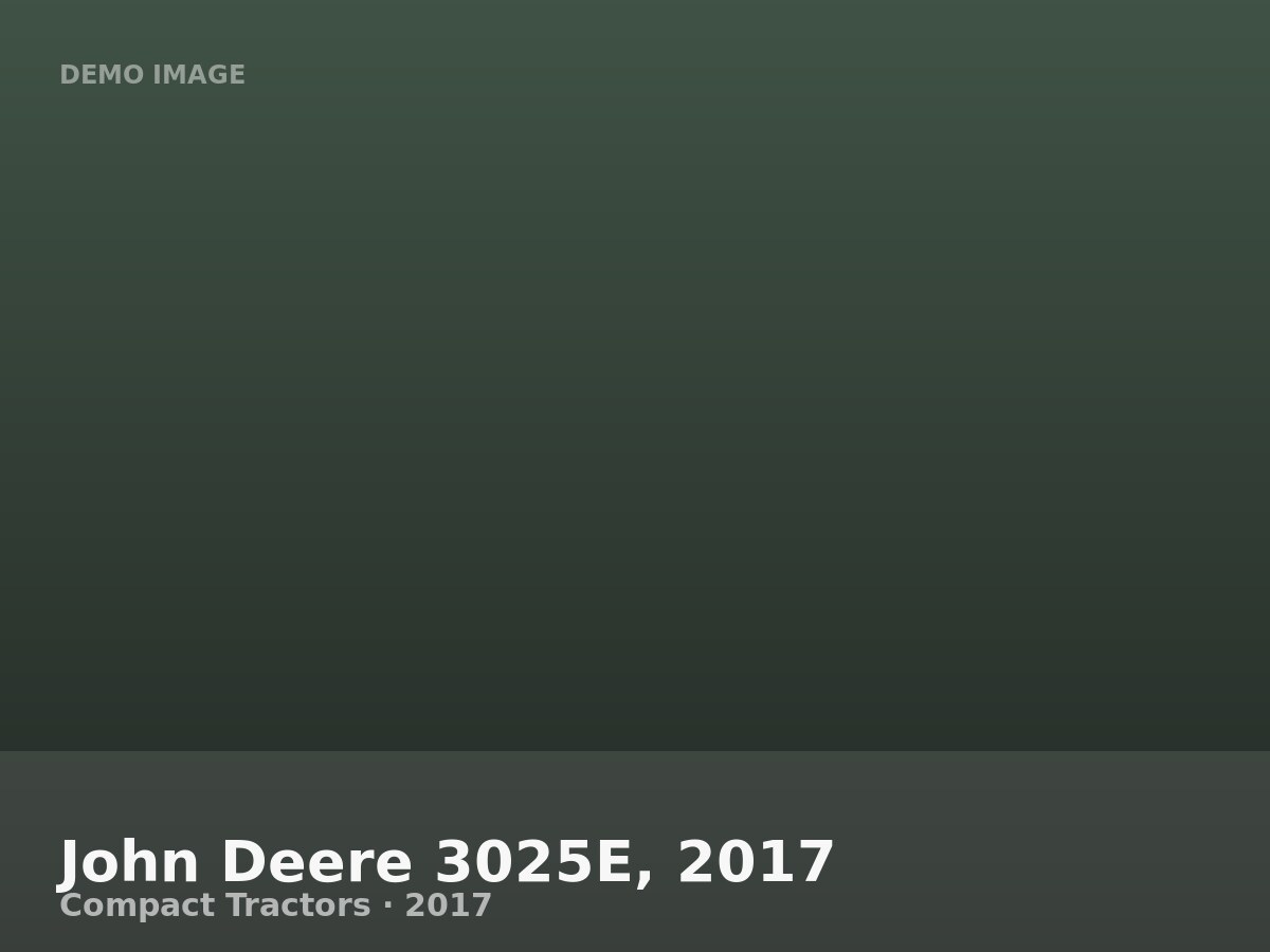 John Deere 3025E, 2017