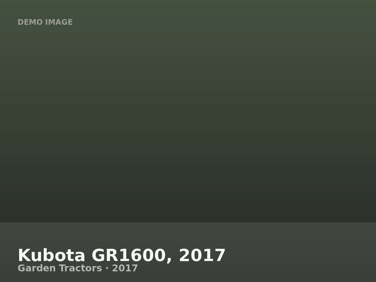 Kubota GR1600, 2017
