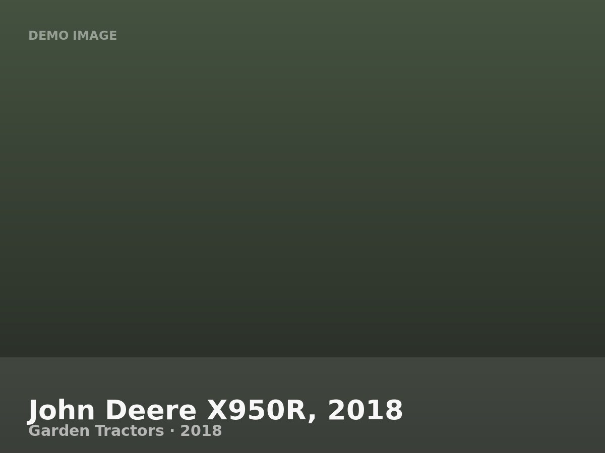 John Deere X950R, 2018