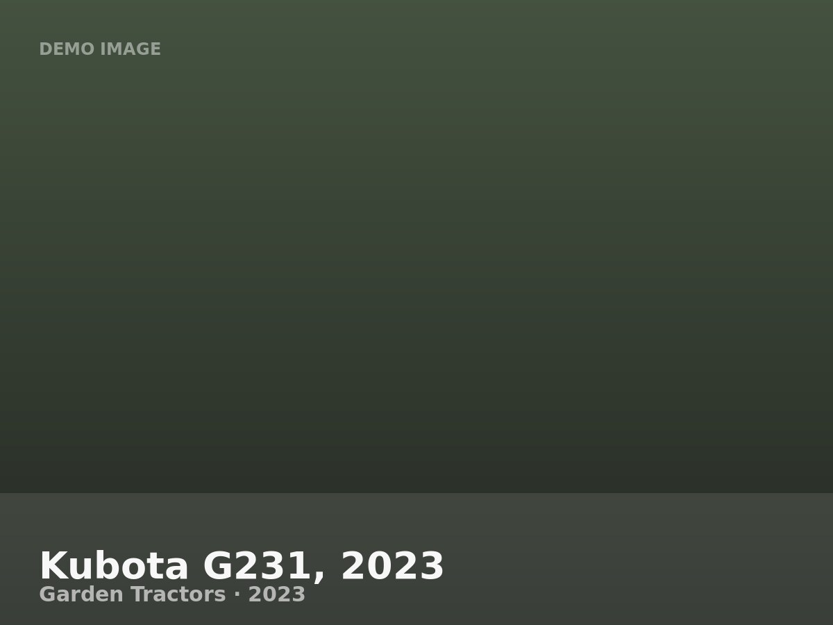 Kubota G231, 2023