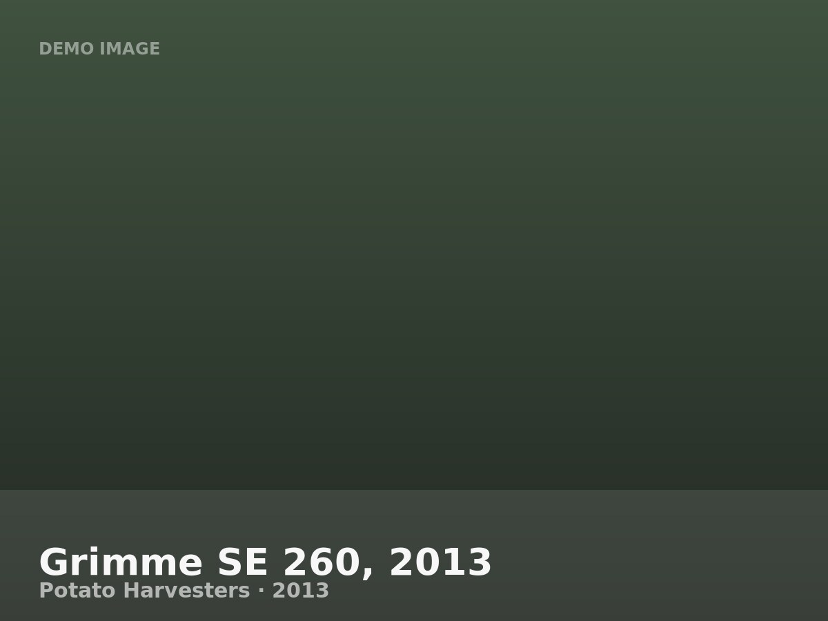 Grimme SE 260, 2013