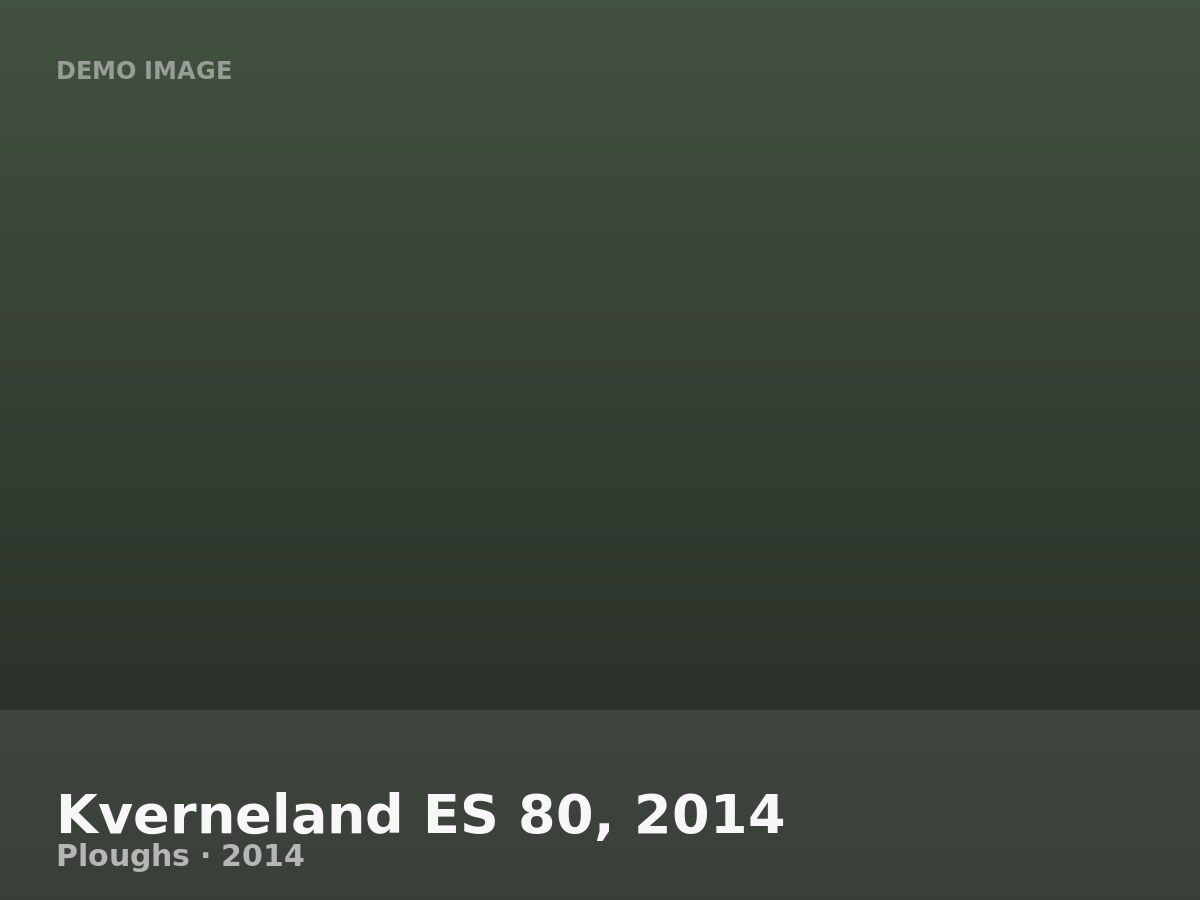Kverneland ES 80, 2014