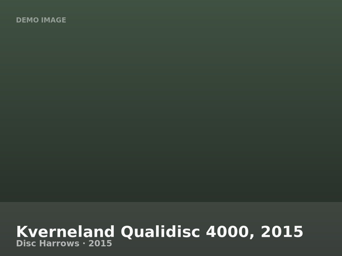 Kverneland Qualidisc 4000, 2015