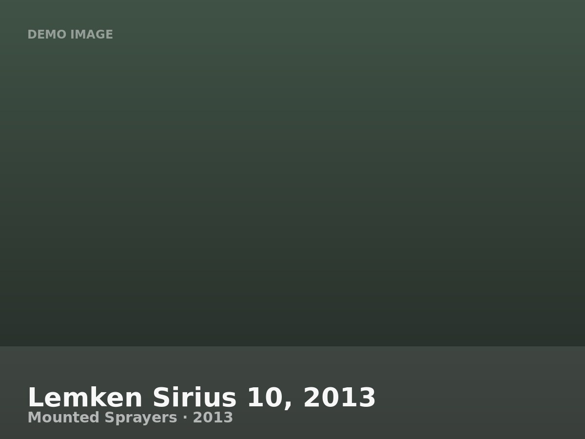 Lemken Sirius 10, 2013