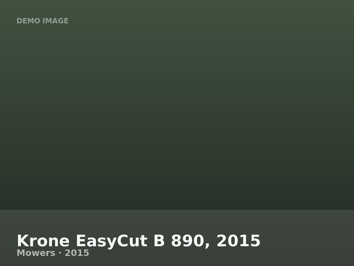 Krone EasyCut B 890, 2015