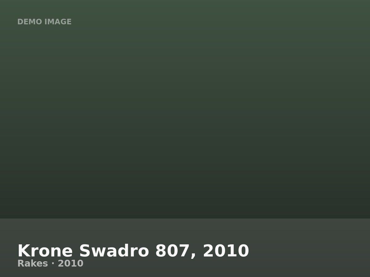 Krone Swadro 807, 2010