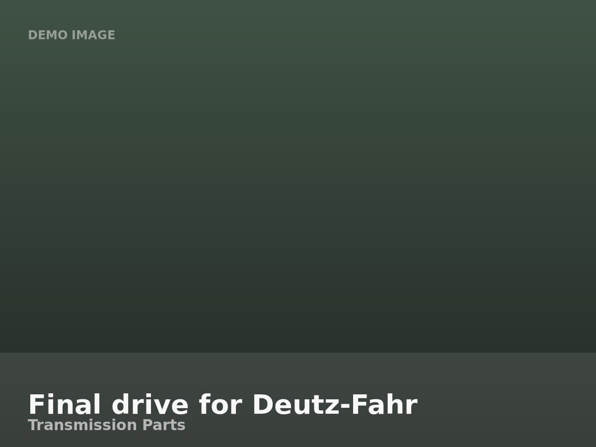 Final drive for Deutz-Fahr