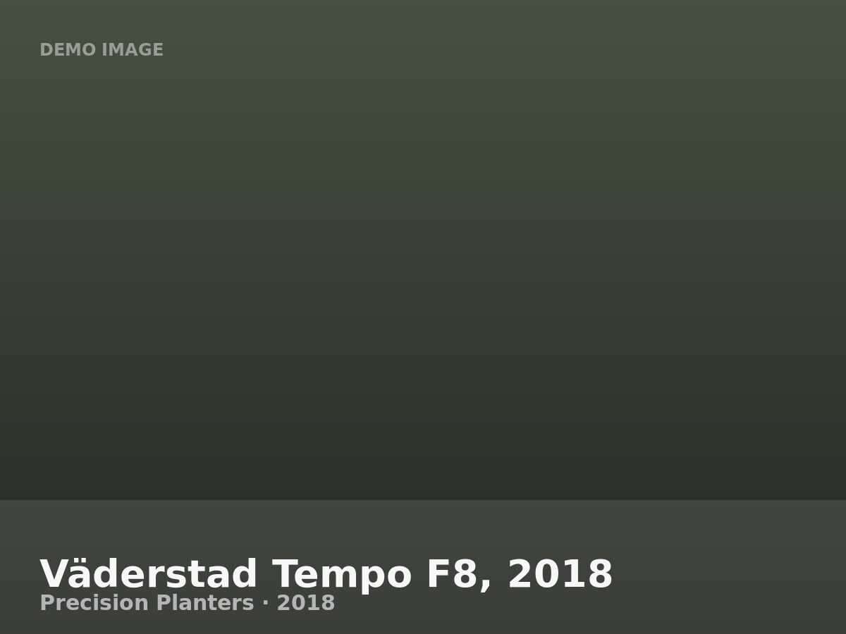 Väderstad Tempo F8, 2018