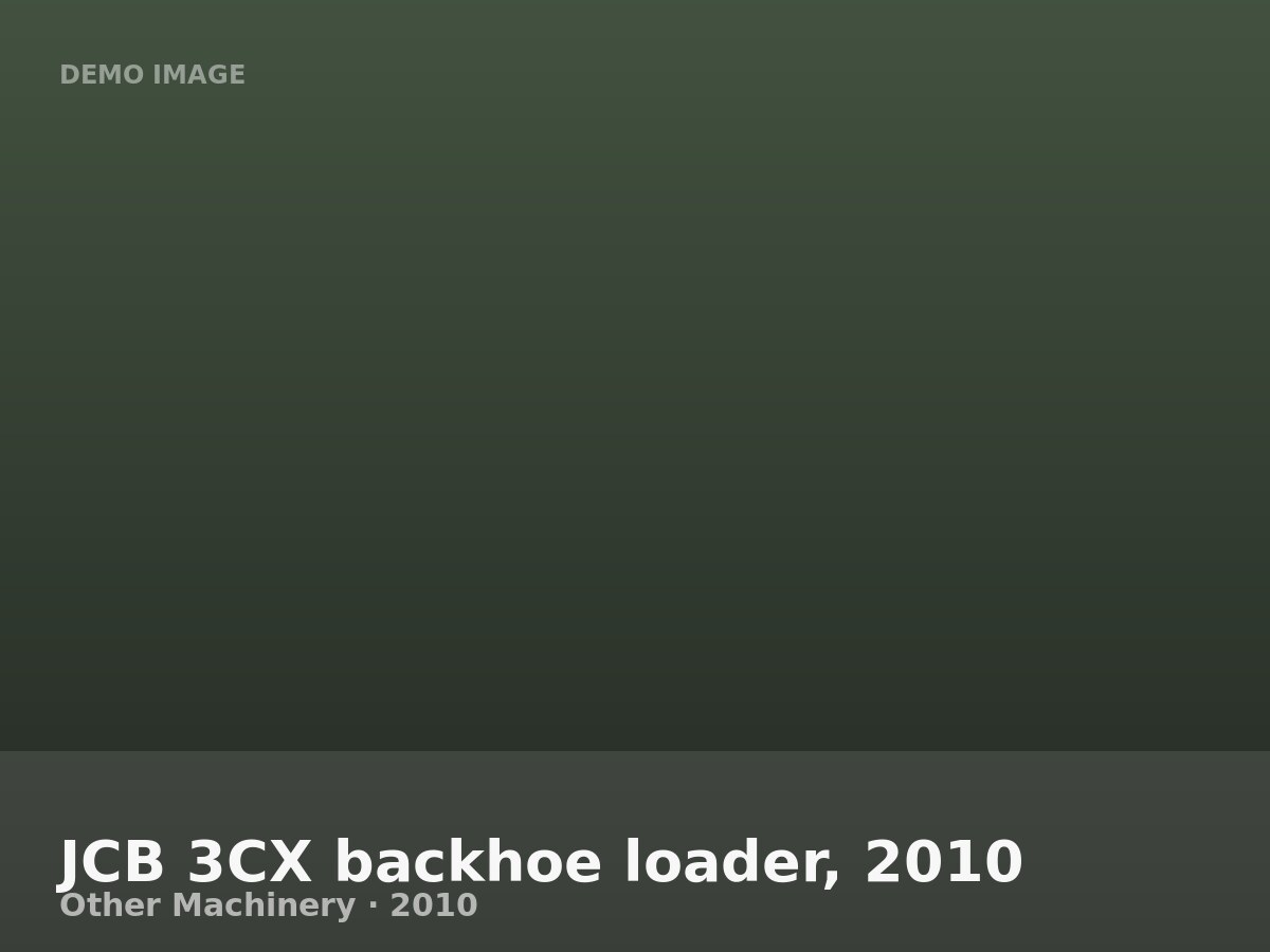 JCB 3CX backhoe loader, 2010
