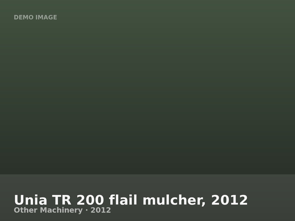 Unia TR 200 flail mulcher, 2012