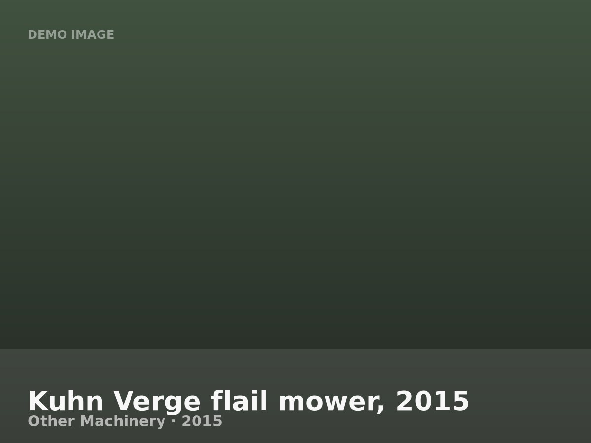 Kuhn Verge flail mower, 2015